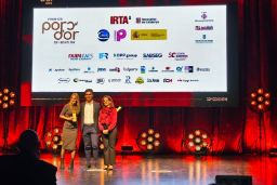 Ayer, en Lleida, en la gala de la XXXII edición de los premios 