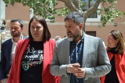 Hoy, en la inauguración de la nueva sede de la Red Castellano Manchega de Desarrollo rural, en Brihuega (Guadalajara)