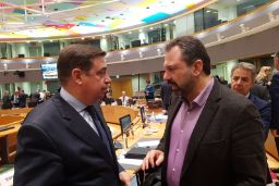 HOY, A LA ENTRADA DEL CONSEJO DE MINISTROS DE AGRICULTURA Y PESCA DE LA UE, EN BRUSELAS