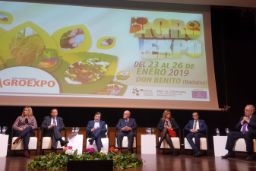 Hoy, en la inauguración de la XXXI edición de la Feria Internacional AGROEXPO en Don Benito (Badajoz)