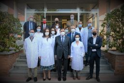 Hoy, durante su visita a las instalaciones en Aravaca (Madrid)