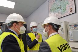 Hoy, en una visita a la cooperativa Copiso, en Soria  