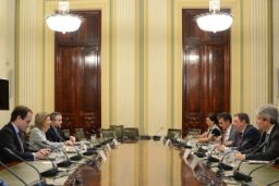 Hoy, durante una reunión en Madrid