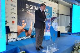 Hoy, en Fraga (Huesca) en una jornada sobre digitalización del canal de Aragón y Cataluña