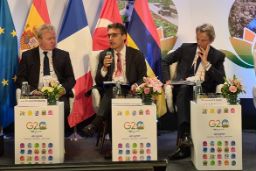 Hoy, en Hyderabad (India), en la reunión ministerial de Agricultura del G20