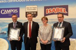 HOY, EN LA ENTREGA DE LAS PRIMERAS CERTIFICACIONES DE LA CADENA DE CUSTODIA APR DE AENOR A LAS MARCAS CONSERVERAS “ISABEL” Y “CAMPOS”