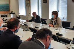 Hoy, en la sede de la Secretaría General de Pesca