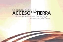 PUBLICADO EL ESTUDIO SOBRE EL ACCESO A LA TIERRA