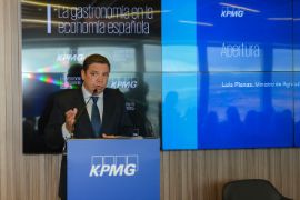 Hoy, en la presentación de un informe de KPMG sobre la gastronomía en la economía española