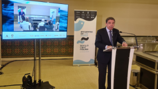 Hoy, en la clausura del Encuentro de los Mares, en Marbella