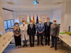 Hoy, en una visita al Instituto Maimónides de Investigación Biomédica de Córdoba