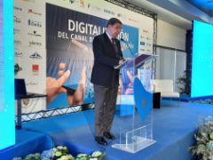 Hoy, en Fraga (Huesca) en una jornada sobre digitalización del canal de Aragón y Cataluña