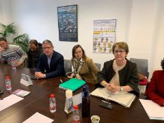 Hoy, en la reunión con los representantes del sector pesquero asturiano y autoridades del Principado de Asturias 