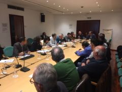 Hoy, en la sede de la Secretaría General de Pesca 