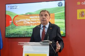 Hoy, en la inauguración de la VI feria Meat Attraction en Madrid
