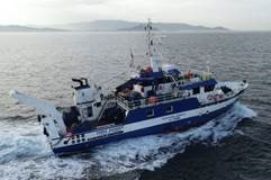 A bordo del buque de investigación Emma Bardán