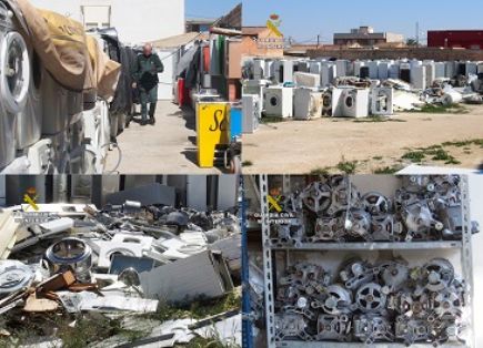 La Guardia Civil inmoviliza miles de residuos ilegales, en el marco de la operación ‘NO FROST’ del  ‘Plan para la protección del medio ambiente’. 