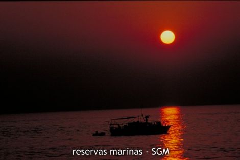 Autor: Desconocido Título: Barco pesquero al atardecer