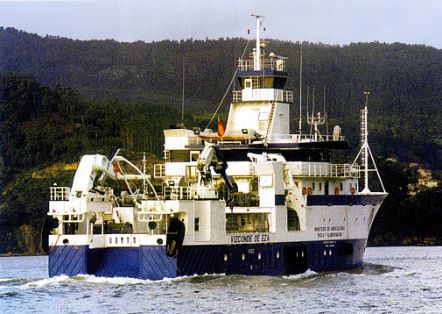 A bordo del buque Vizconde de Eza 