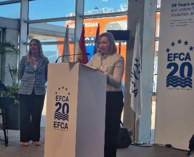 Hoy, en Vigo, en la sede de la Agencia Europea de Control de Pesca