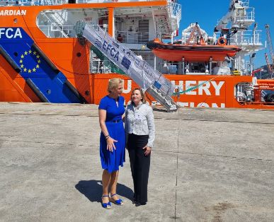 Hoy, en Vigo, en la sede de la Agencia Europea de Control de Pesca