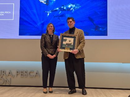 En el acto de entrega de los VII Premios de Periodismo de Cepesca