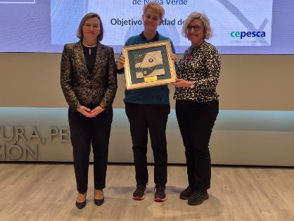 En el acto de entrega de los VII Premios de Periodismo de Cepesca