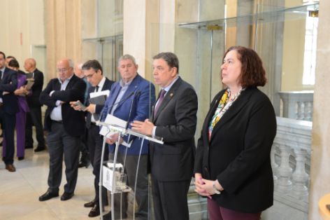 Hoy, en una reunión para explicar el Consejo de Ministros de la UE del lunes