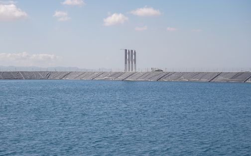 Hoy, en una visita a las obras de regadío en Níjar (Almería)