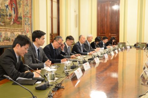 Hoy, en la sede del ministerio  