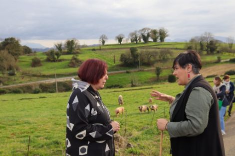 Hoy, durante una visita a explotaciones agrarias en Asturias