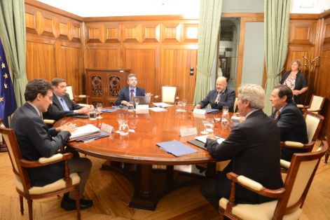 Hoy, en la reunión con la Asociación Española de Exportadores e Industriales de Aceituna de Mesa (ASEMESA)