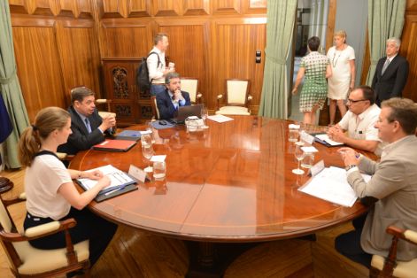 Hoy, en la sede del Ministerio 