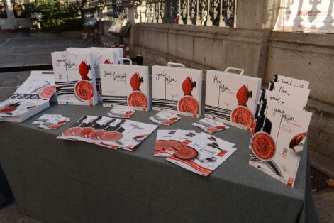 Hoy, en la clausura del acto de presentación de los programas europeos de promoción del jamón ibérico 
