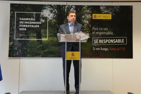 Hoy en Madrid, en el Centro de Operaciones que gestiona el operativo de medios de extinción para apoyo a las CCAA