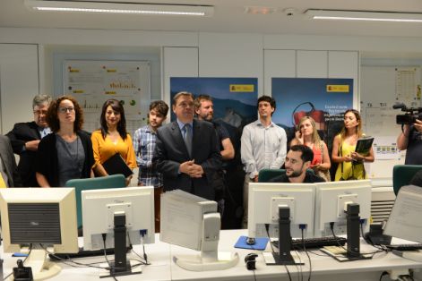 Hoy en Madrid, en el Centro de Operaciones que gestiona el operativo de medios de extinción para apoyo a las CCAA