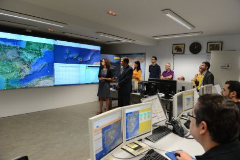 Hoy en Madrid, en el Centro de Operaciones que gestiona el operativo de medios de extinción para apoyo a las CCAA