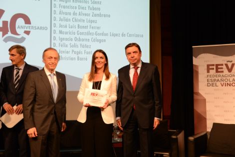 Hoy, en la clausura del 40 aniversario de la Federación española del Vino (FEV) 