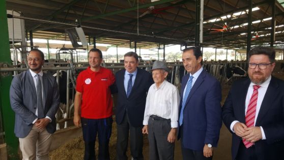 Hoy, en la visita a la Cooperativa Ganadera del Valle de los Pedroches (COVAP) 