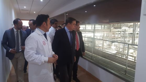 Hoy, en la visita a la Cooperativa Ganadera del Valle de los Pedroches (COVAP) 