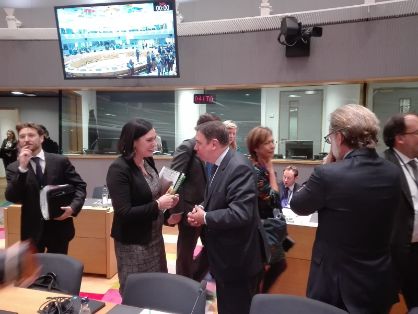 HOY, A LA ENTRADA DEL CONSEJO DE MINISTROS DE AGRICULTURA Y PESCA DE LA UE, EN BRUSELAS
