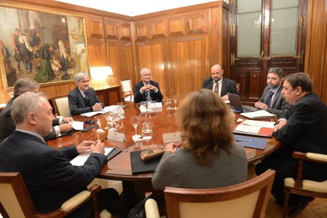 Hoy, en la sede del Ministerio 