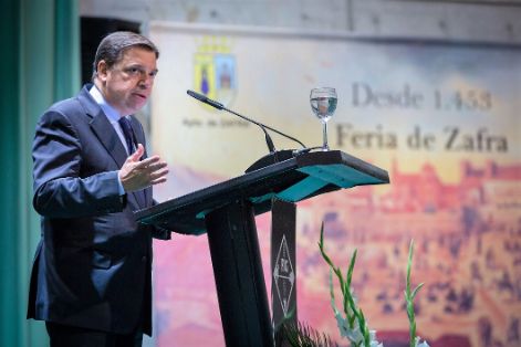 HOY, EN LA INAUGURACIÓN DE LA FERIA INTERNACIONAL GANADERA Y 565 TRADICIONAL DE SAN MIGUEL EN ZAFRA (BADAJOZ) 