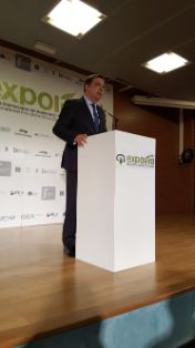 Hoy, en la inauguración de Expoliva (Jaén)