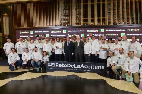 Hoy, en la presentación de la campaña nacional de promoción de Interaceituna