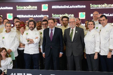 Hoy, en la presentación de la campaña nacional de promoción de Interaceituna