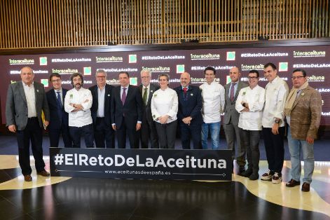 Hoy, en la presentación de la campaña nacional de promoción de Interaceituna