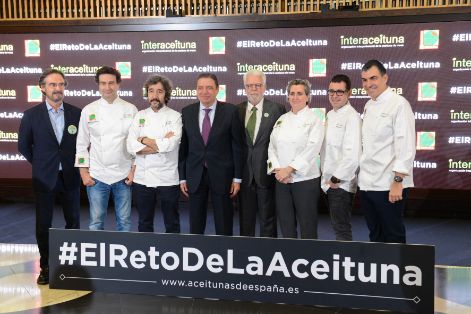 Hoy, en la presentación de la campaña nacional de promoción de Interaceituna