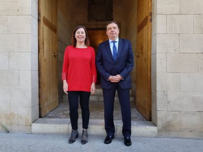 HOY, TRAS LA REUNIÓN QUE HA MANTENIDO CON LA PRESIDENTA DEL GOBIERNO DE LAS ISLAS BALEARES, EN PALMA