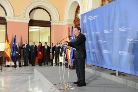Hoy, en la toma de posesión de altos cargos del Ministerio de Agricultura, Pesca y Alimentación 